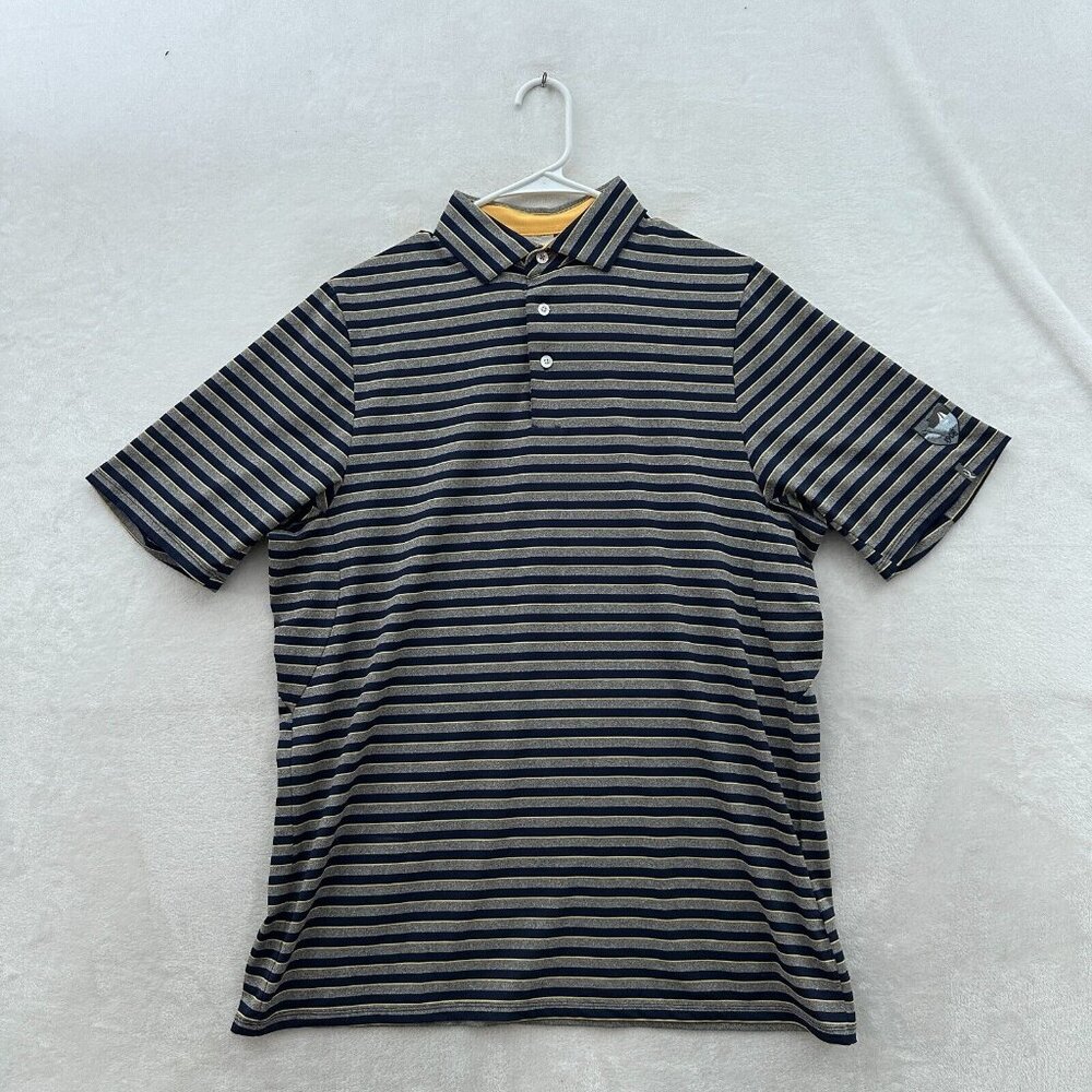 Kjus Polo Shirt Mens L Gray Golf Performance Comfort Fit UPF 50+ Sports Athletic